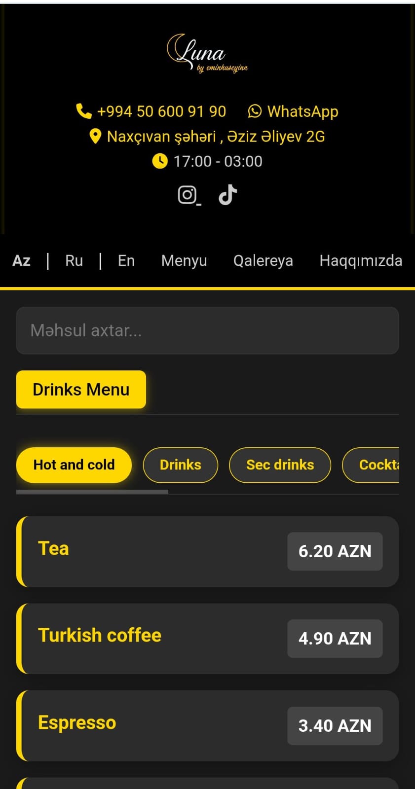 QR menyu || Menyum.az